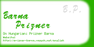barna prizner business card